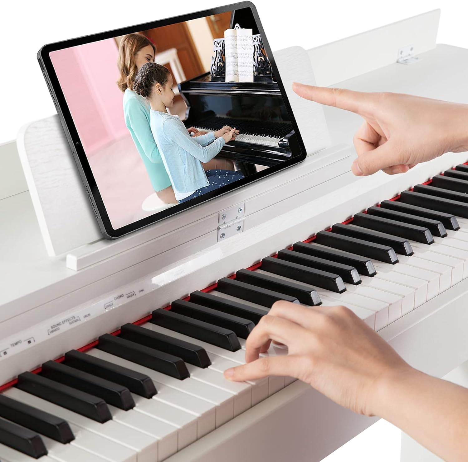 Artist Hand 88-Key Digital Piano – Weighted Keys, Hammer Action, 3 Pedals & Furniture Stand